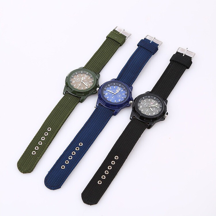 Swopply J170 Jam Tangan Kanvas Pria Jam Analog Cowok Fashion