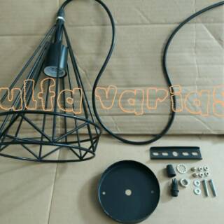  Lampu  gantung  1 set fitting kabel dudukan  ke plafon 