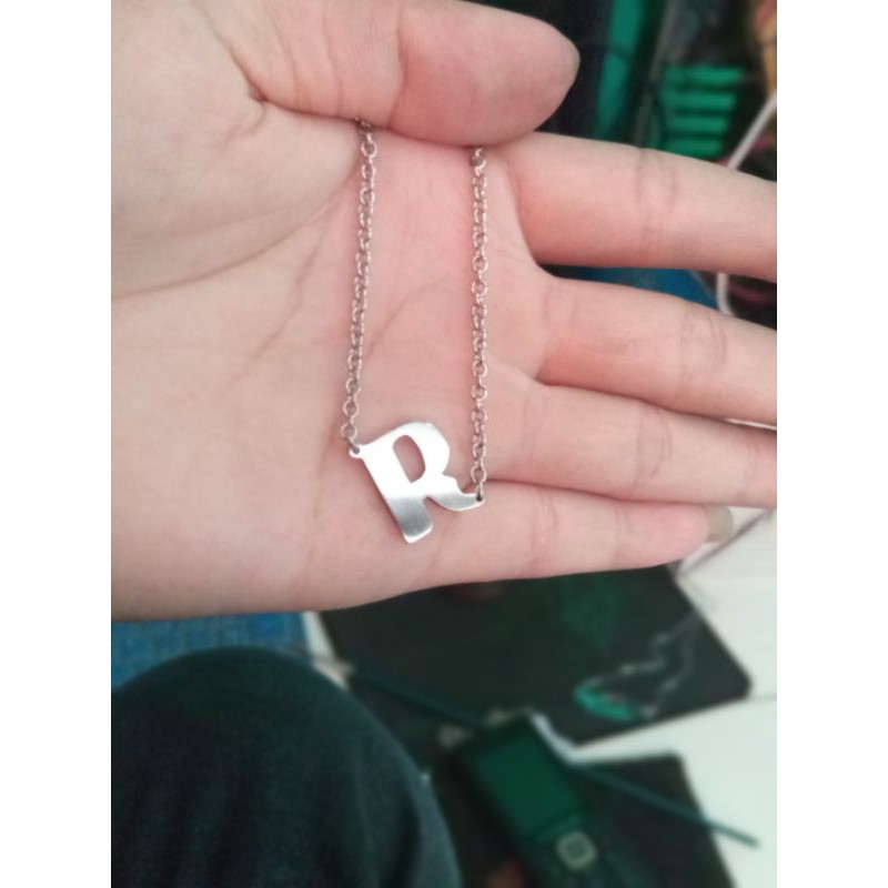 PROMO!!kalung nama inisial titanium