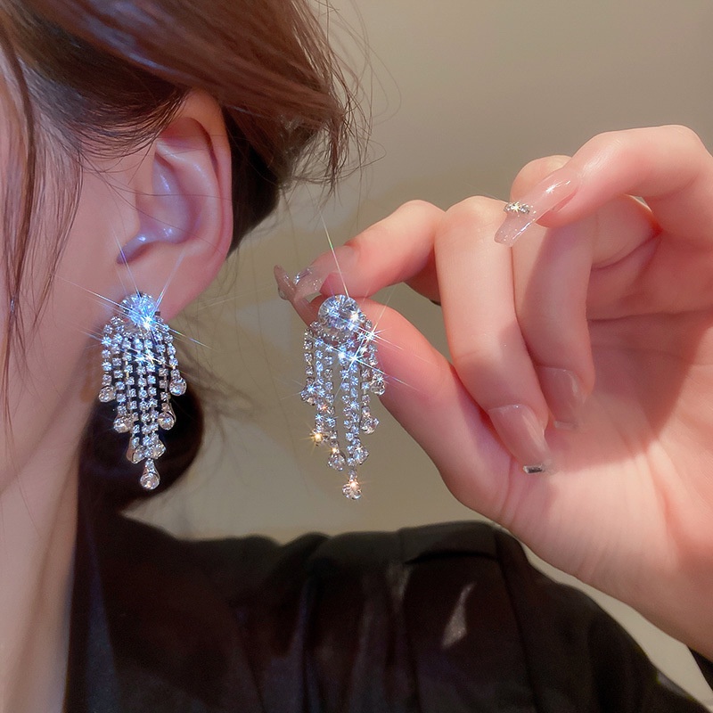 Anting Tusuk Gantung Temperament Bahan Sterling Silver 925 Desain Not Musikberlian Imitasi Unik Untuk Wanita