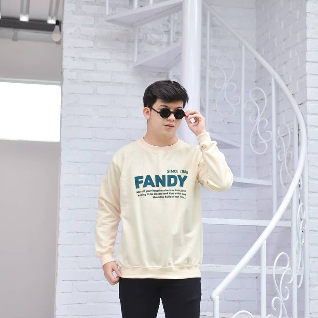 Fandy Sweater - Outerwear Unisex Gaya Kekinian Bahan Fleece