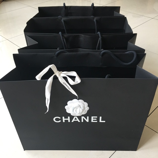 Chanel Authentic Paper Shopping Bag size L