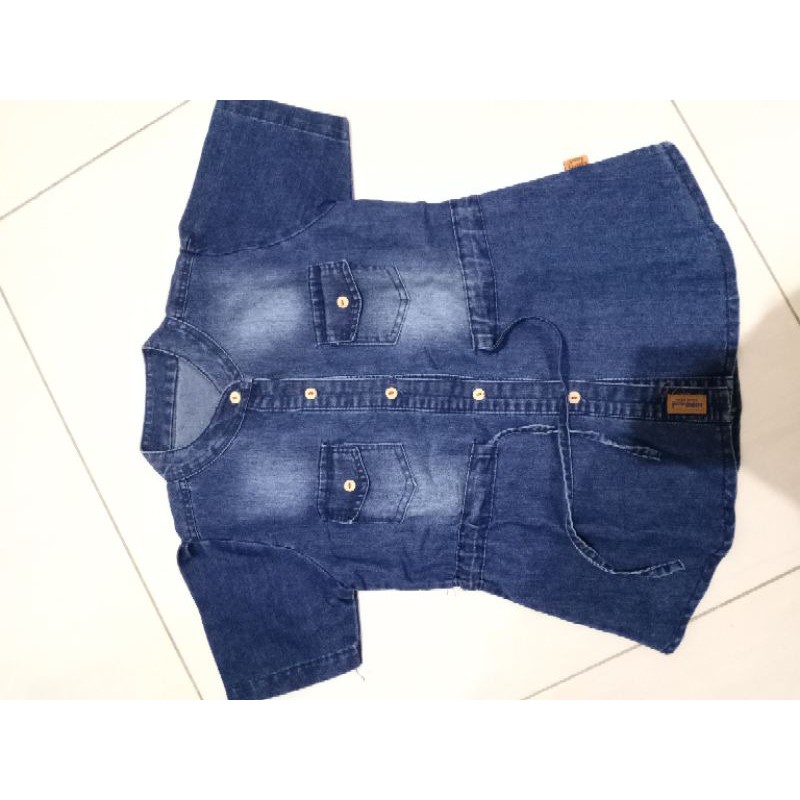 Atasan anak perempuan jeans / mini dress jeans Hipofant