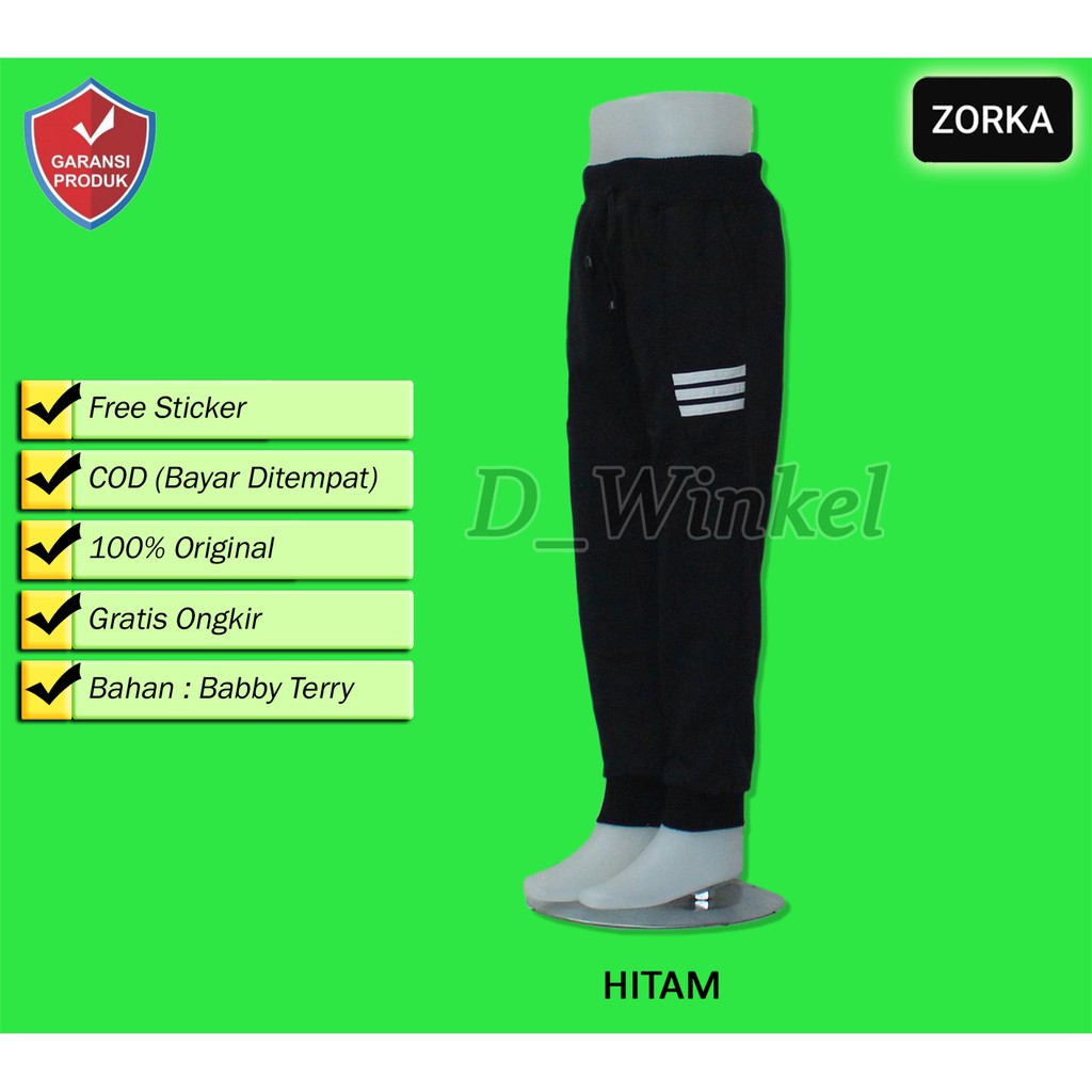 Celana Trening anak tanggung / Joger Anak Cowok Cewek / Celana Anak 12 Tahun /Celana Training Strip3