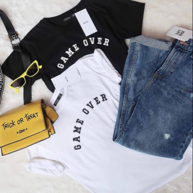 GAME OVER BAJU  KAOS  TUMBLR TEE ALL SIZE OVERSIZE  TSHIRT 