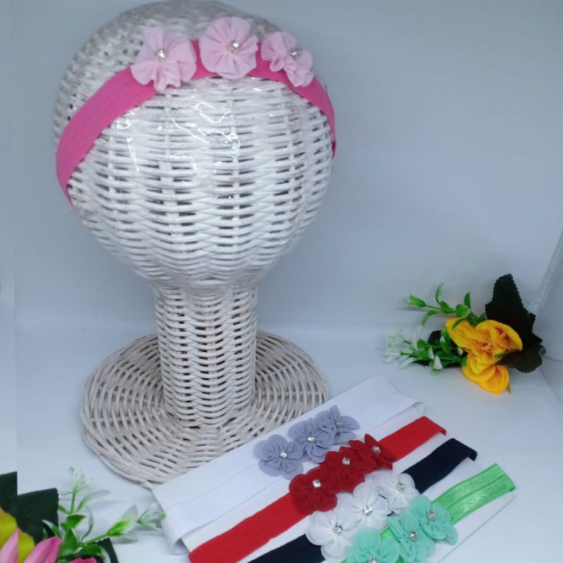 Bandana baby bunga permata