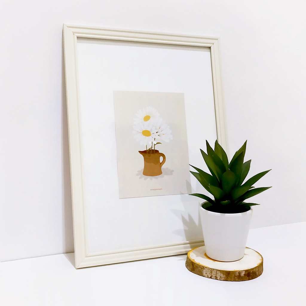 

Daisy Pot Artprint | acuppacups