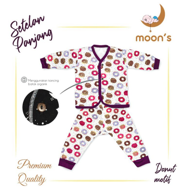 STELAN PANJANG BUKA KAKI MOONS PREMIUM/BAJU BAYI LENGAN PANJANG