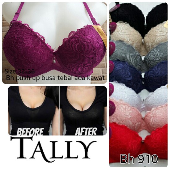 Push Up Bra Tally 910 dengan Kawat dan Busa Tebal yang Empuk BH