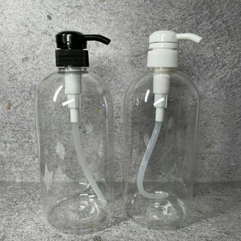 Botol pump 1000ml / 1 liter plastik PET tebal