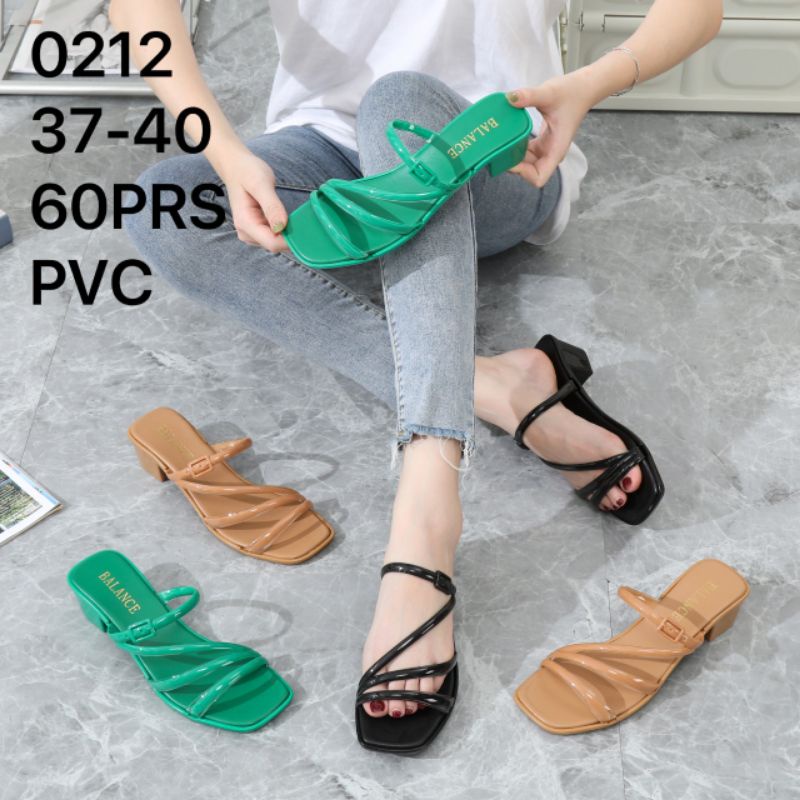 Sandal Selop Wedges Bening Kaca Wanita Tali Kecil Andin 0212 Balance