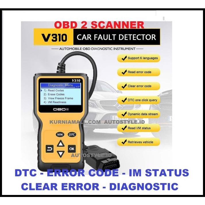 Obd2 Scanner Car Diagnostic Scan V310 Obd 2 Code Reader Scanner Ecu
