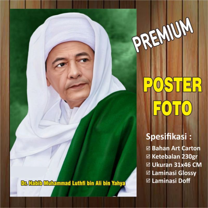 Jual Poster Habib Luthfi Bin Ali Bin Yahya Shopee Indonesia