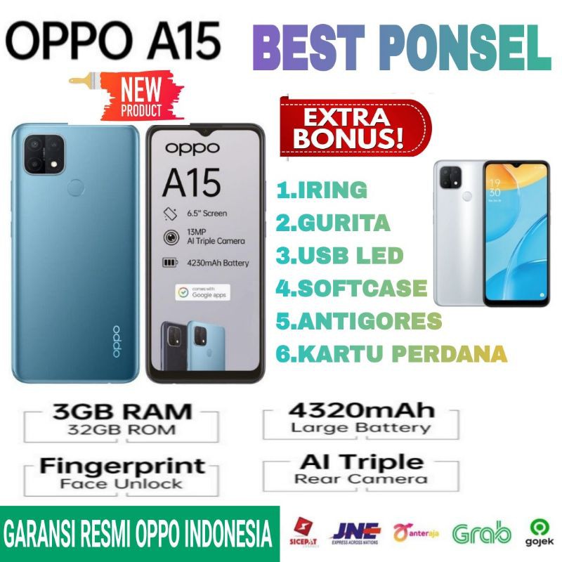 OPPO A15 RAM 3/32 GB GARANSI RESMI OPPO INDONESIA | Shopee