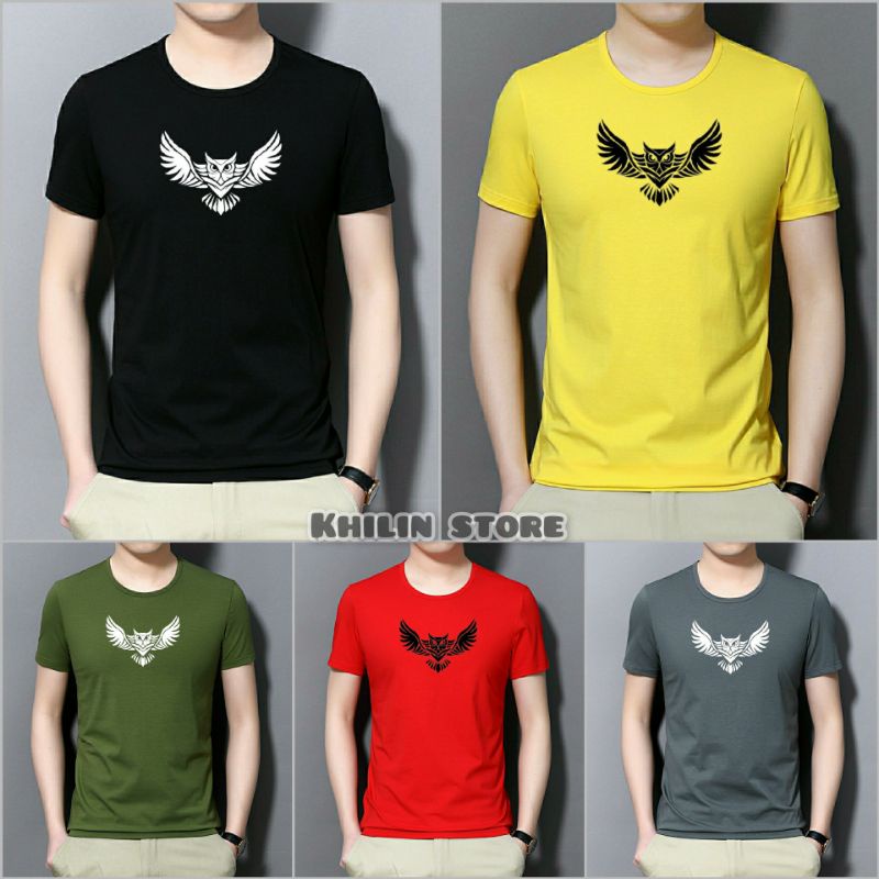 Kaos Pria OWL Baju Kaos Cowok Distro Lengan Pendek Atasan Tshirt Lelaki