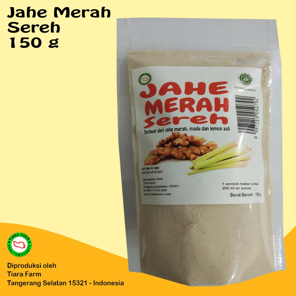 

Tiara Farm - Jahe Merah Sereh - 150 g