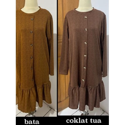 ♪ BERLINA - TUNIK KAOS IMPORT JUMBO XXL RIB KANCING MELAR POLOS REMPEL MUSLIMAH MURAH GROSIR SALE ➱