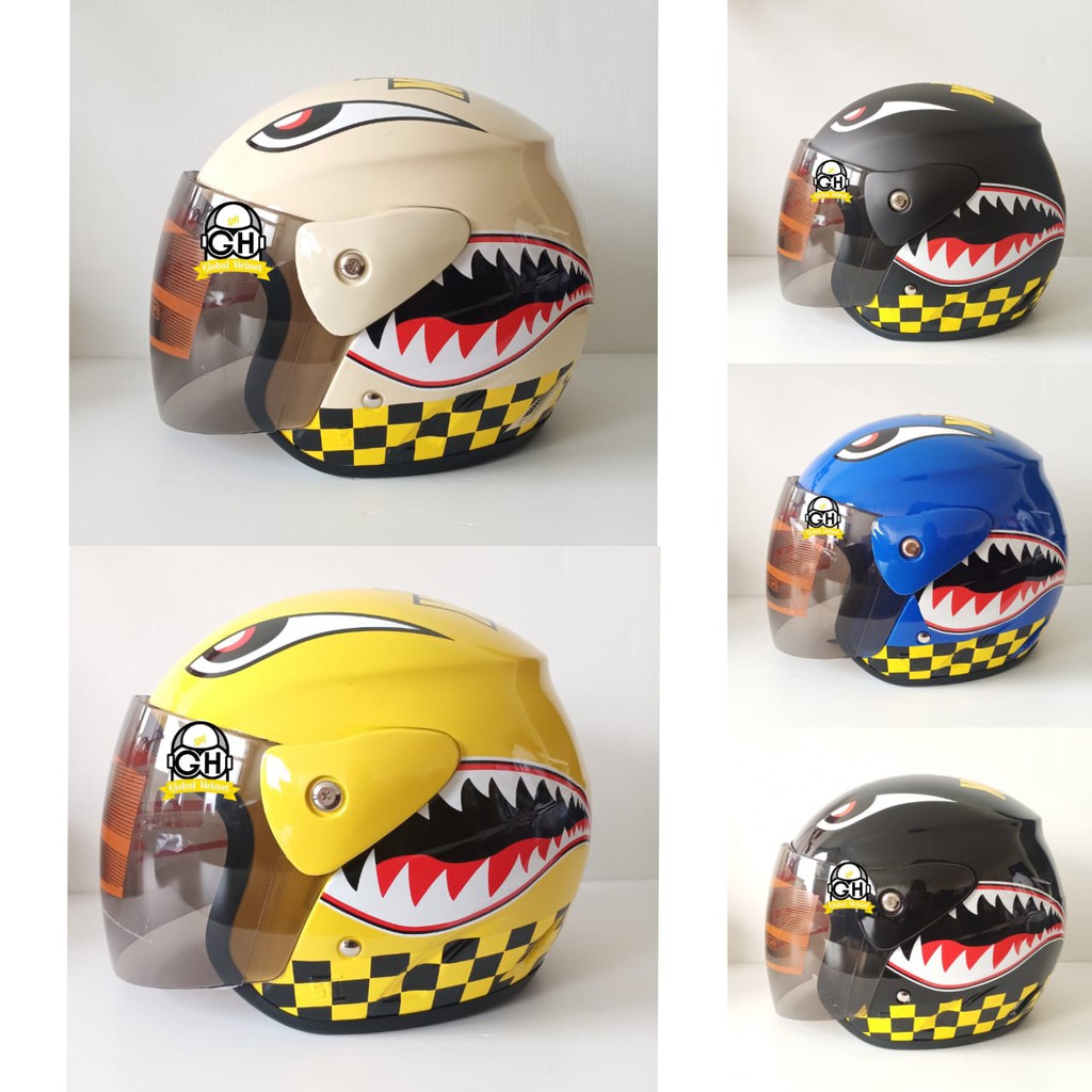 HELM EVOLUTION SHARK WARHAWK HALF FACE MODEL GM