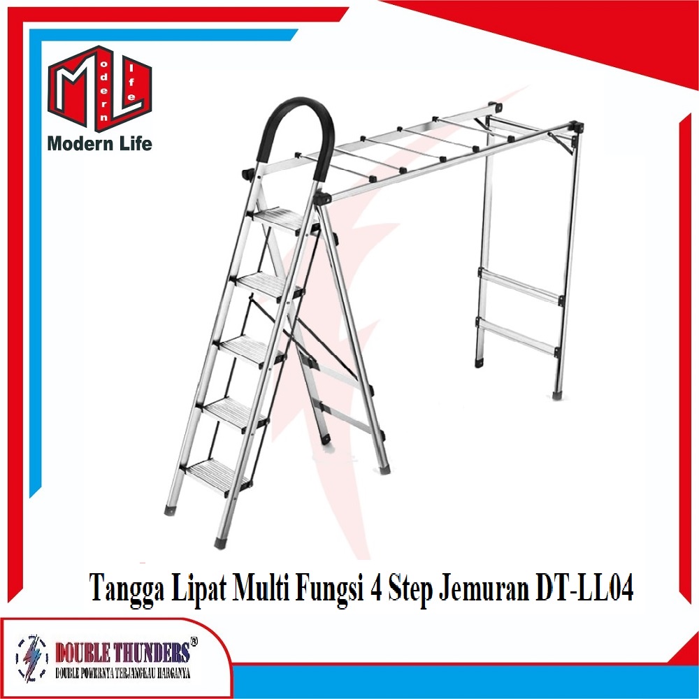 Tangga Lipat 4 Step 90cm Portable Serba Guna DT-LL04 2in1