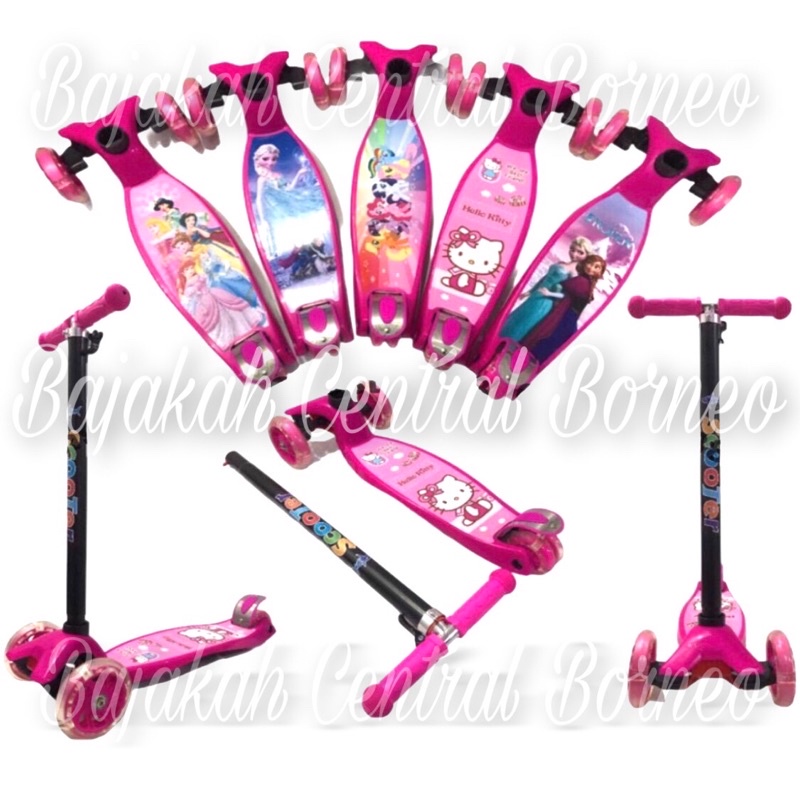 READY SEMUA MOTIF !! 21st KICKBOARD SCOOTER / SKUTER / OTOPED ANAK KEKINIAN 3 RODA +FREE BUBBLE WRAP