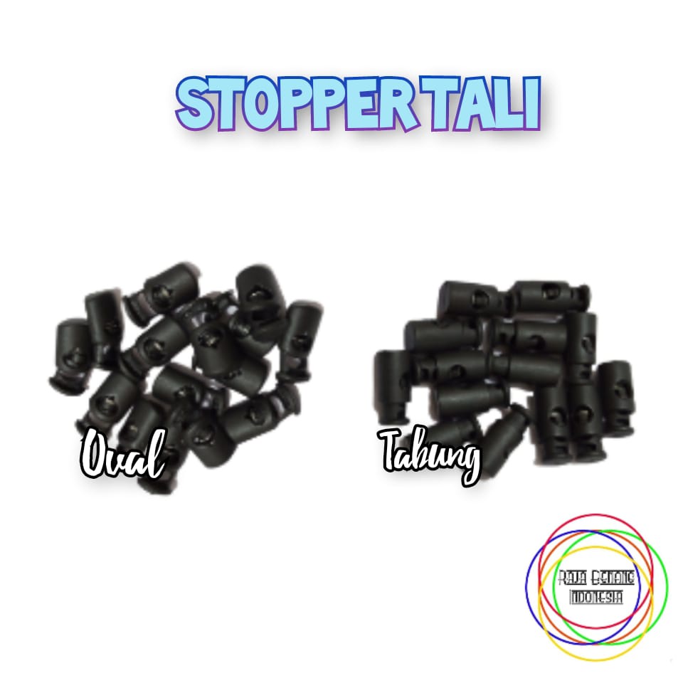 Stopper Tali model tabung dan oval / stopper jacket / stopper hoodie / stopper tas