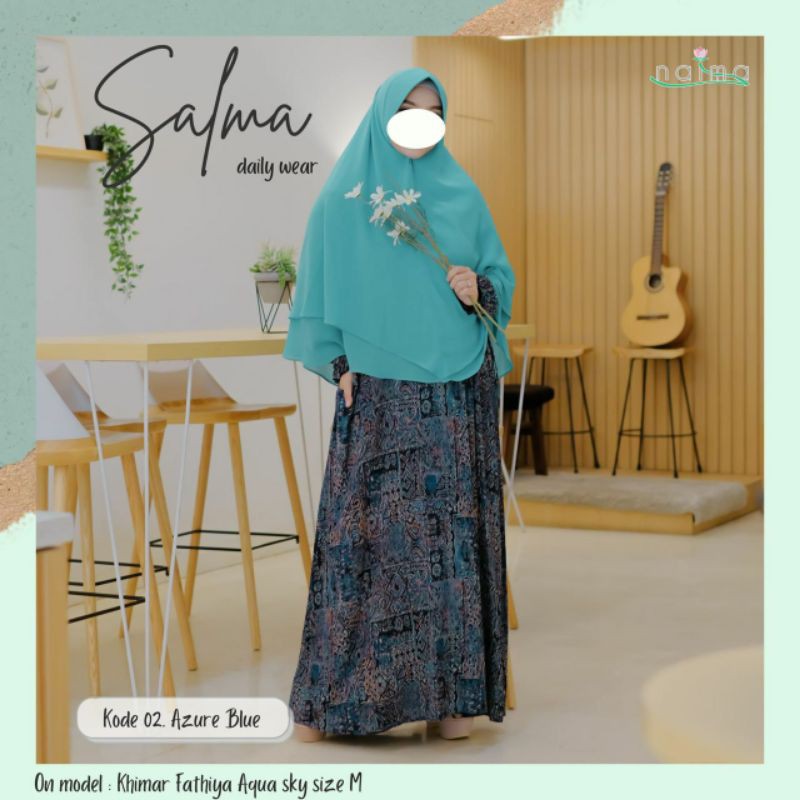 Salma dress by Naima (gamis saja) READY STOCK