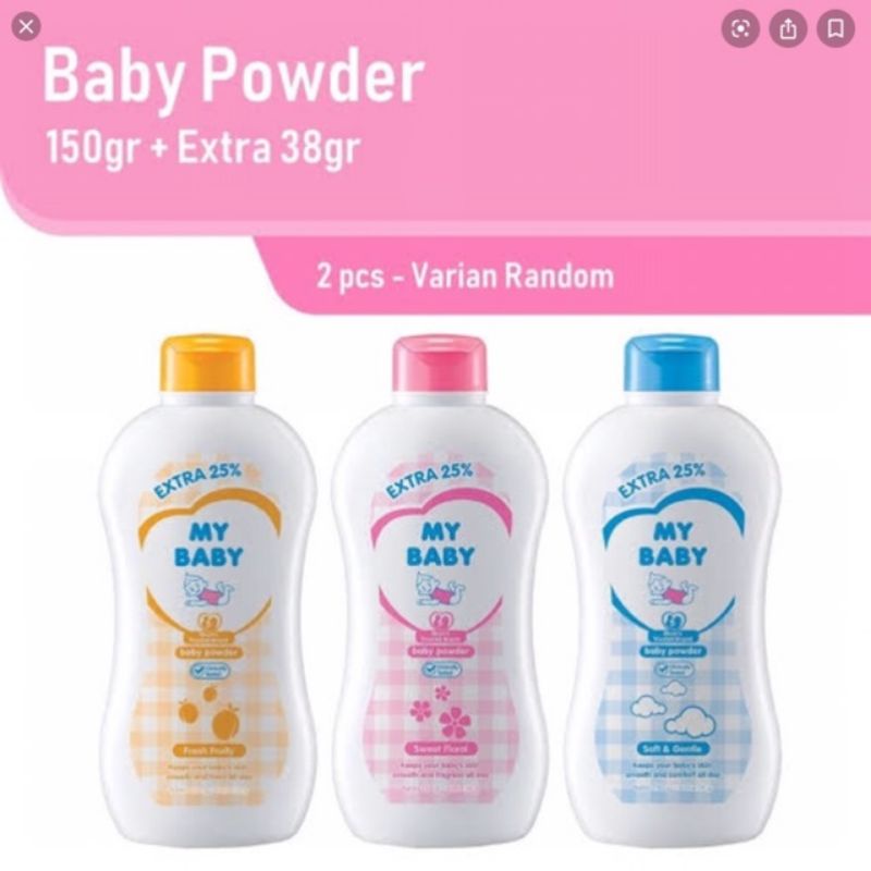 My Baby Baby Powder /Bedak bayi 150 gr + 38 gr