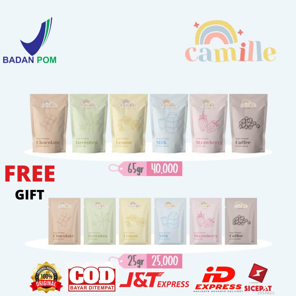 READY SIAP KIRIM  CAMILE BEAUTE MASKER |CAMILE BEAUTY 25 GR & 65 GR MASK | Ex maskyourneeds