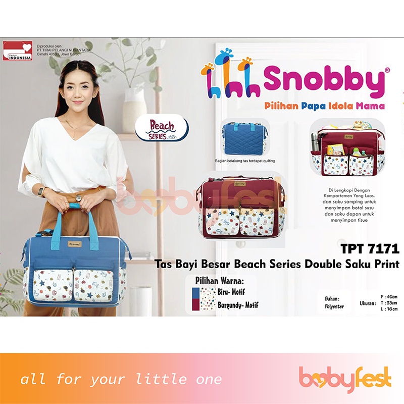 Snobby Tas Bayi Besar Double Saku Print Beach Series TPT7171