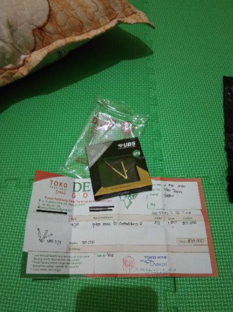 Kalung CarenDelano Ubs Asli Kadar 375 emas  asli Shopee 