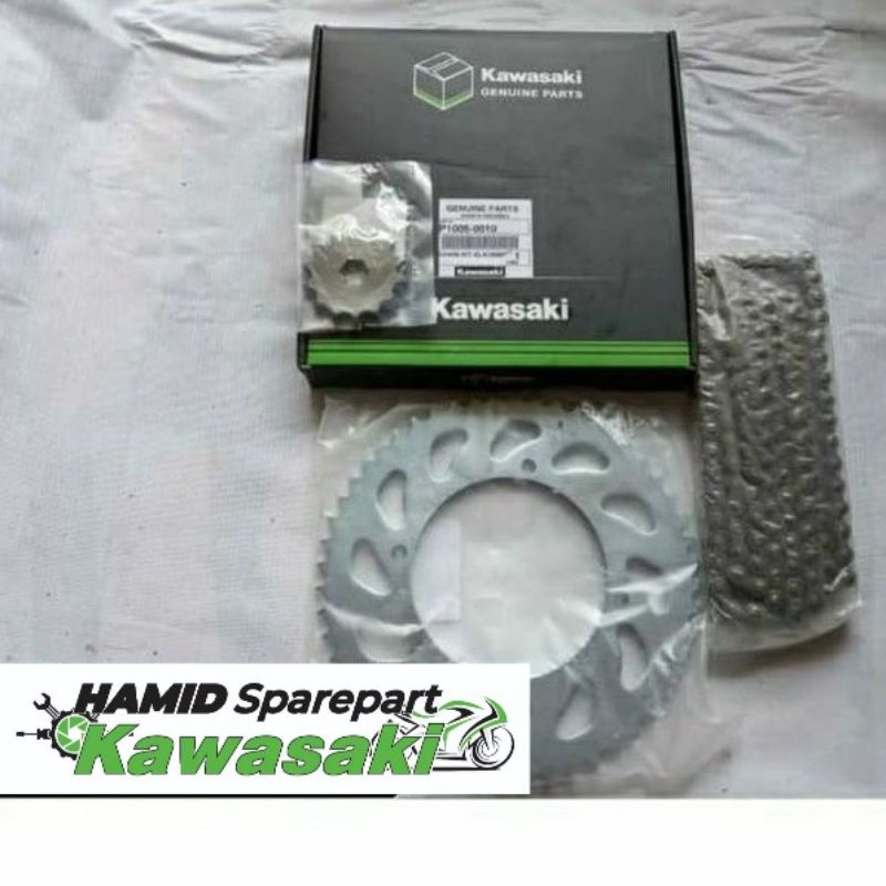 rantai set atau gear gir set klx 150 bf klx bf Original Kawasaki KGP