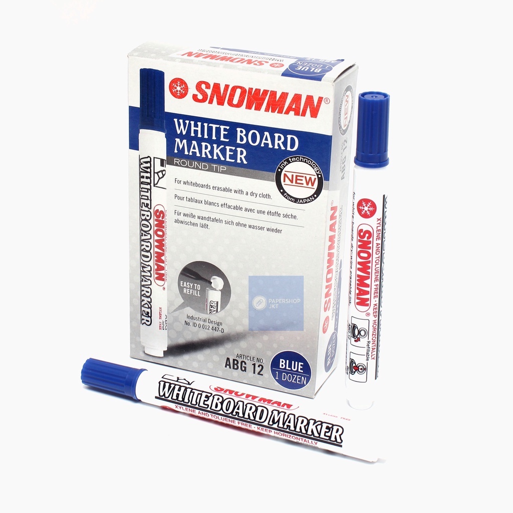 Spidol Snowman Whiteboard / Spidol Whiteboard Papan Taulis Snowman ABG12