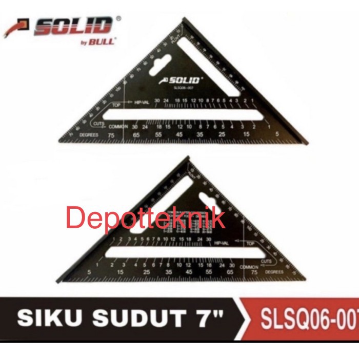 

By15 Siku sudut segitiga 7 SOLID SLSQ06-007 penggaris tukang best seller