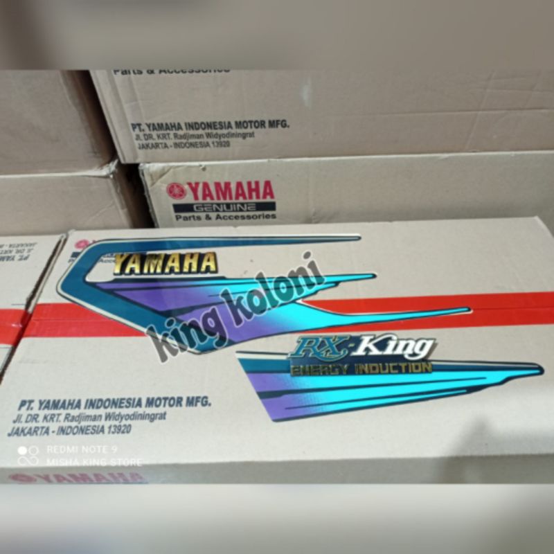 striping stiker Lis body rx king 96 hijau botol set emblem tangki emblem box aki