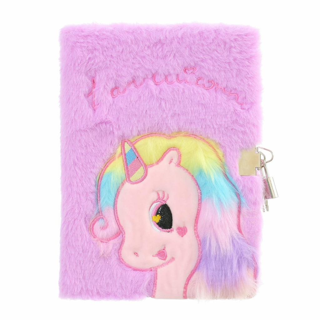 Buku Unicorn Gembok Lock agenda notebook buku unicorn bulu diary unicorn kado ultah anak kado unicorn berkualitas