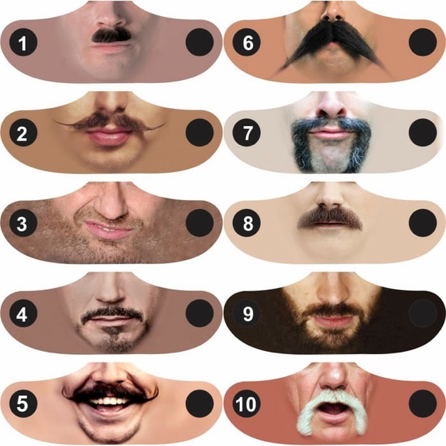 TERLARIS  Masker Scuba Motif 3D Gambar Wajah Mulut