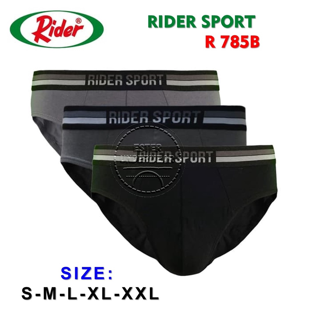 Celana Dalam pria Rider Sport R 785 Isi 3Pcs/Pack Bahan Katun