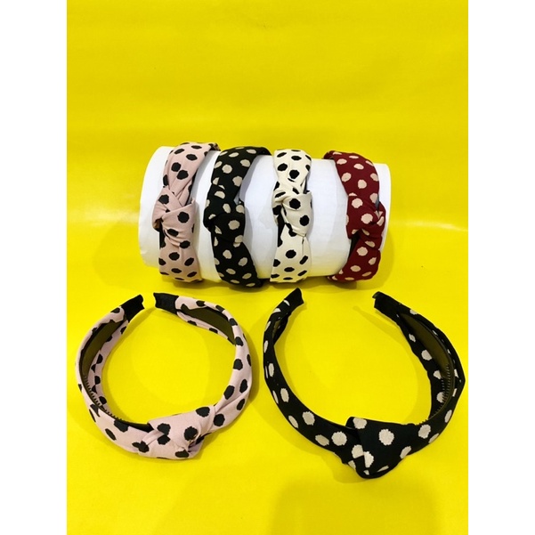 PAKET 2 PCS BANDO POLKADOT / BANDO KOREA POLKADOT / BANDO KOREA POLOS / BANDO PITA / BANDANA KOREA / BANDANA POLKADOT PITA / BANDANA POLOS PITA