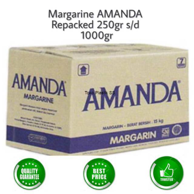 

MARGARINE / MARGARIN / MENTEGA AMANDA REPACKED 250GR-1000GR BEST PRICE