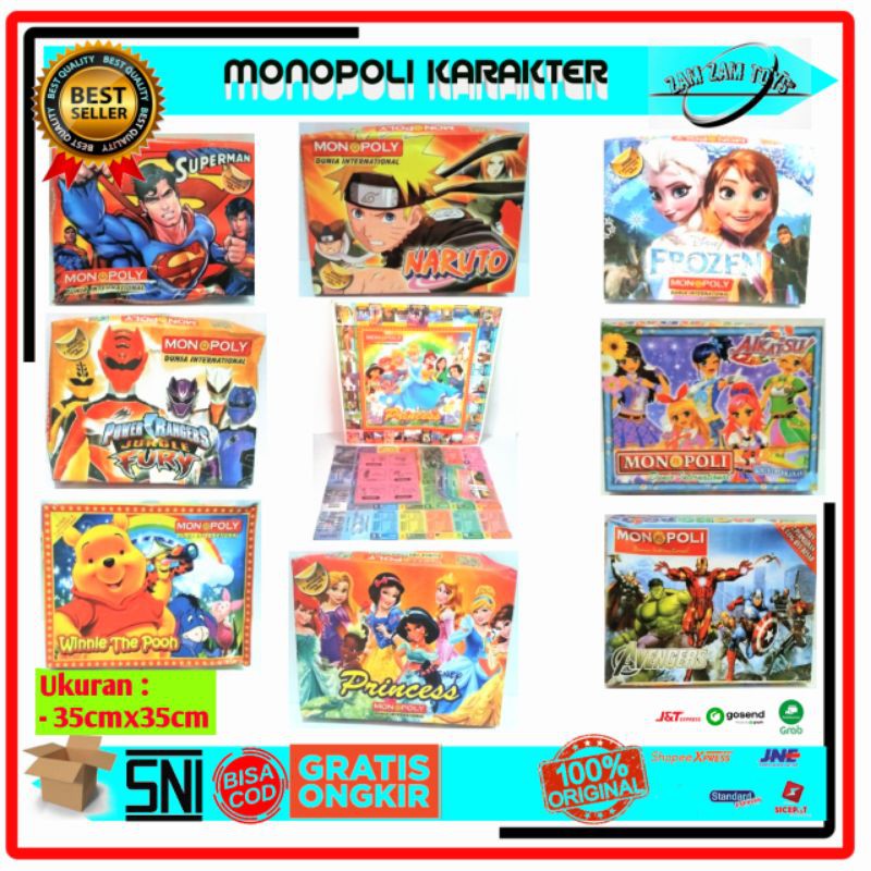 MAINAN MONOPOLI DUNIA INTERNASIONAL/KARAKTER