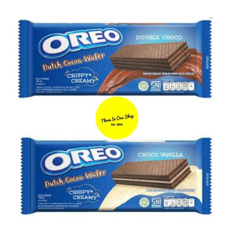 

Oreo Dutch Cocoa Wafer Double Choco/Choco Vanilla 140.4gr