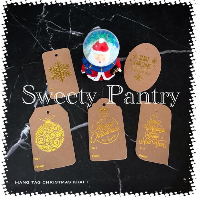 

(READY COD) Hang tag dus kue / hangtag kraft natal chrismast 10pcs PRODUK TERBATAS