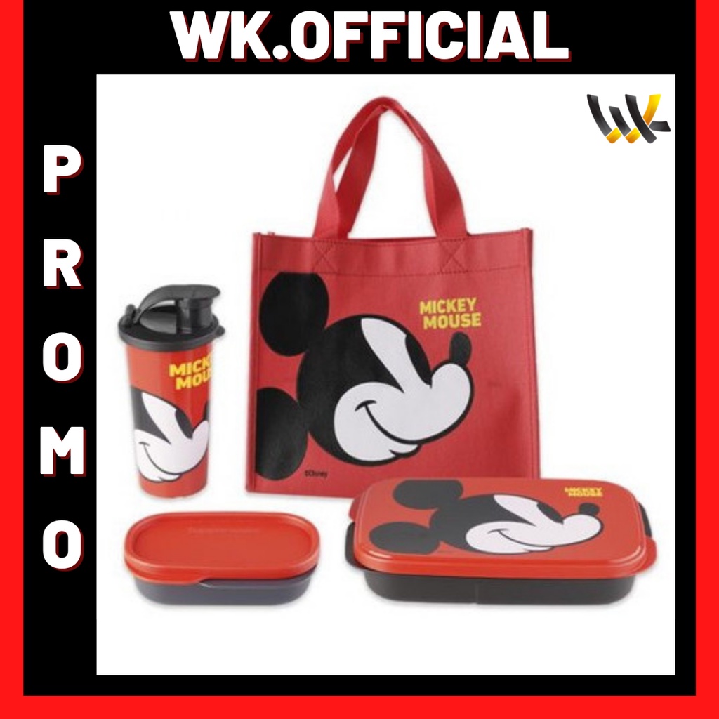 MINNIE MOUSE MINNIE LUNCH SET TUPPERWARE MINNIE LUNCH BOX MINNIE LUNCH TUPPERWARE TEMPAT MAKAN ANAK 