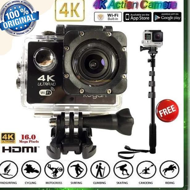 [250533]  KOGAN original Action Camera 4K 18MP Wifi Free Yunteng Tongsis Bluetooth