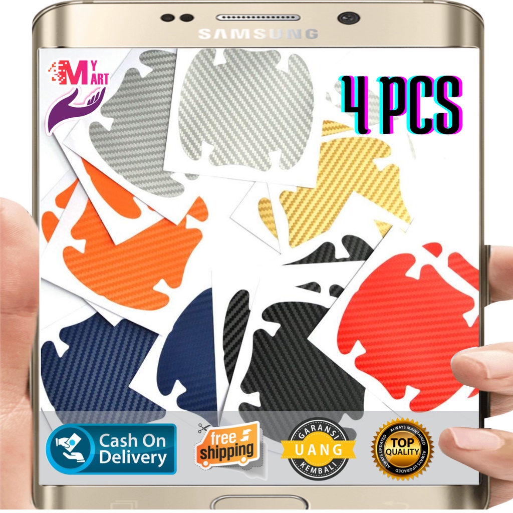 Stiker Pelindung Gagang Pintu Mobil 4 PCS - Stiker Anti Gores Mobil Eksterior