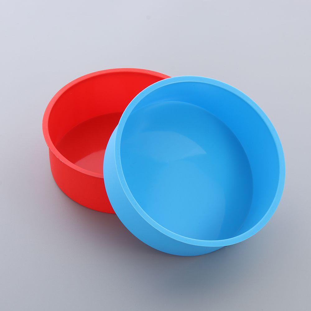 Populer Loyang Kue 4/6inch Nampan Dapur Silicone Pastry Dish Motif Bulat