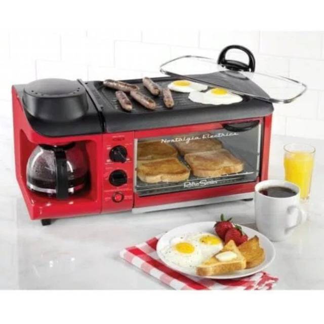 Alat masak serbaguna 3 jadi 1 kopi pengoreng oven coffee maker breakfast station 3 in 1 multifungsi