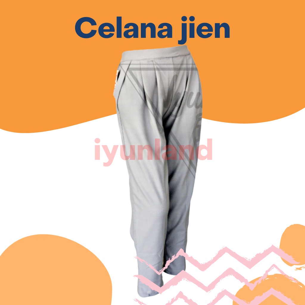 Ossa waffle pants / jien pants warna abu