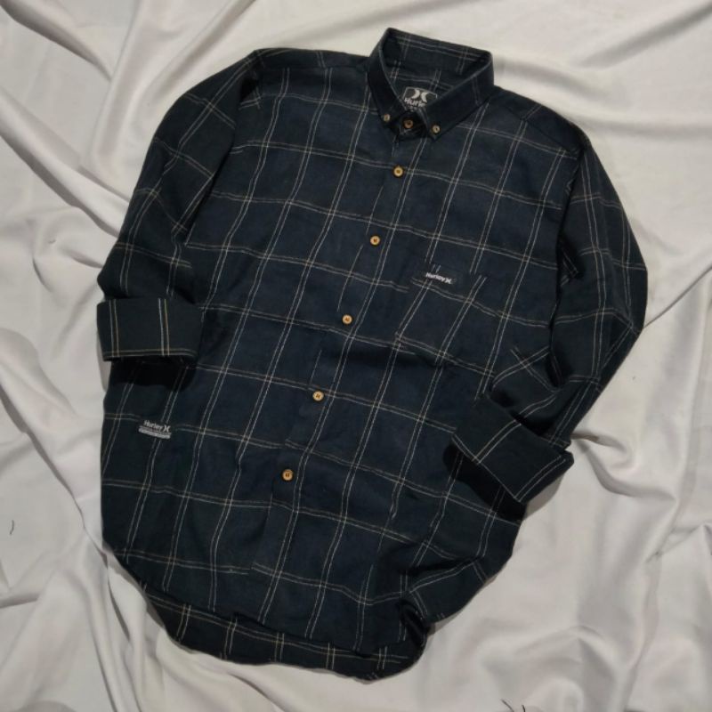 Kemeja Flanel Pria Wanita Lengan Panjang Oversize Motif Kotak Kotak Unisex-Casual 14