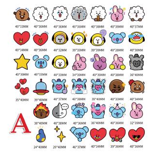 Winzige 40Pcs Set Stiker BT21 BTS Motif Bintang K-Pop Bahan PVC Anti Air | Shopee Indonesia